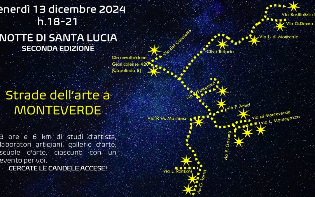 Strade dell’arte a Monteverde. Notte di Santa Lucia 2024